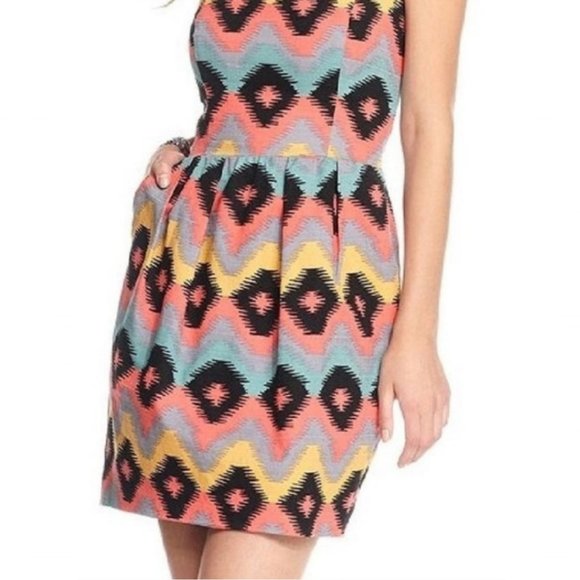 RACHEL Rachel Roy | Strapless Aztec Dress - Picture 1 of 8